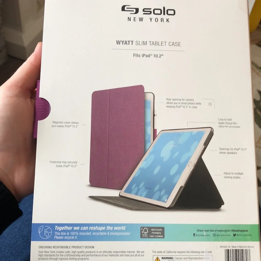 Solo New York Wyatt Slim Case iPad 10.2”
